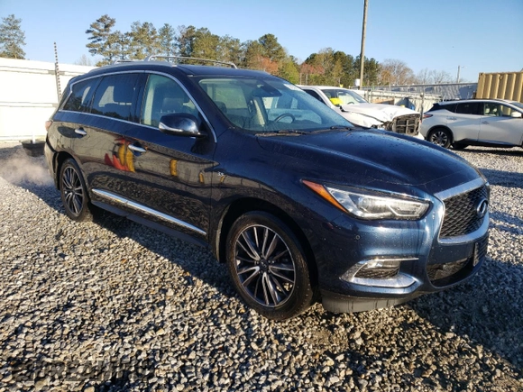 2017 Infiniti QX60 with VIN 5N1DL0MN6HC522376, listed as a Copart auction lot 50036735 with 106,318 mi miles and Salvage Title. Bid and sale history available at carsss.com. Image 4.