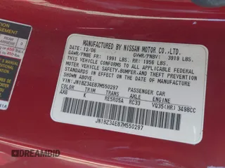 2007 Nissan 350Z Touring with VIN JN1BZ34E87M550297, listed as a IAAI auction lot 41993683 with 127,973 mi miles. Bid and sale history available at carsss.com. Image 9.