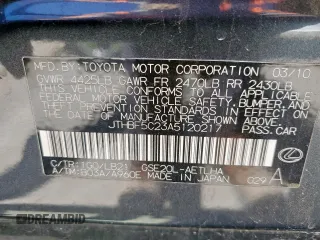 2010 Lexus IS 250 z VIN JTHBF5C23A5120217, wystawiony jako Copart lot #53042065 z przebiegiem 164 324 mil mil oraz Szkoda całkowita • Salvage title. Historia ofert i sprzedaży dostępna na DreamBid. Obrazek 12.