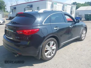 2014 Infiniti QX70 with VIN JN8CS1MW7EM410150, listed as a IAAI auction lot 39960321 with Not Provided miles and . Bid and sale history available at DreamBid. Image 4.