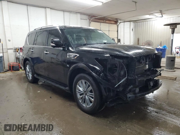 2020 Infiniti QX80 LUXE with VIN JN8AZ2NF5L9702550, listed as a Copart auction lot 72416774 with 101,864 mi miles and Salvage Title. Bid and sale history available at carsss.com. Image 4.