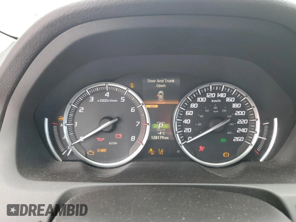 2018 Acura TLX Technology with VIN 19UUB3F58JA802955, listed as a Copart auction lot 44498945 with 128,179 mi miles and Salvage title. Bid and sale history available at DreamBid. Image 9.