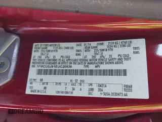 2014 Ford Escape Titanium с VIN 1FMCU0J91EUC20936, выставлен на аукционе IAAI как лот 41626264 с пробегом 27 089 миль миль и . История ставок и продаж доступна на DreamBid. Изображение 9.