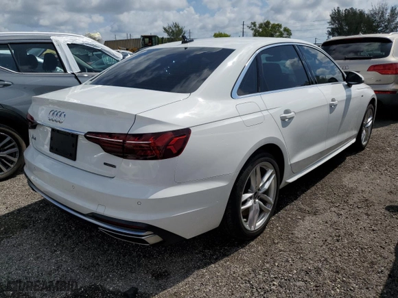 2021 Audi A4 Sedan S line Premium with VIN WAUDAAF41MA033133, listed as a Copart auction lot 49933343 with 25,177 mi miles. Bid and sale history available at carsss.com. Image 3.