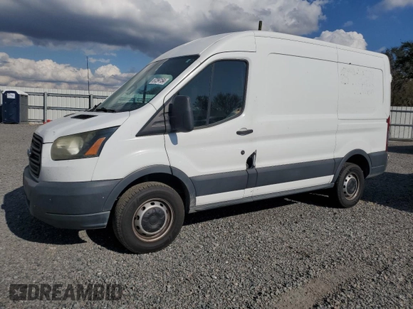 2015 Ford Transit Cargo with VIN 1FTNR1CG7FKA98838, listed as a Copart auction lot 48829135 with 233,935 mi miles and Salvage Title. Bid and sale history available at carsss.com. Image 1.