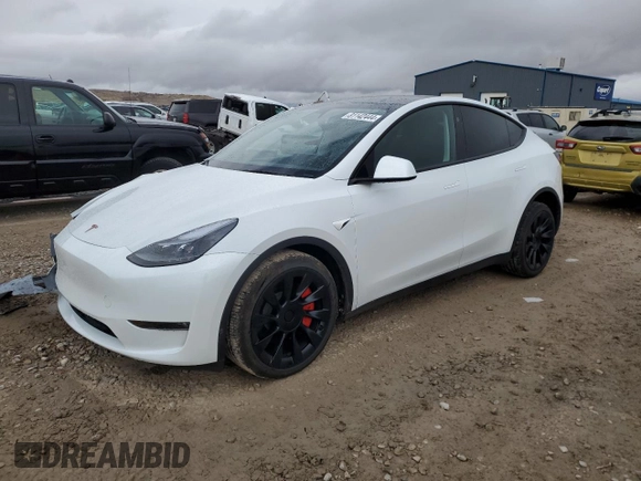 2024 Tesla Model Y Long Range with VIN 7SAYGAEE1RF061318, listed as a Copart auction lot 81142444 with 3,249 mi miles and Salvage Title. Bid and sale history available at DreamBid. Image 1.