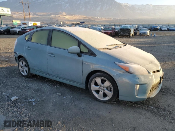 2013 Toyota Prius One with VIN JTDKN3DU1D5638047, listed as a Copart auction lot 50173925 with 0 mi miles and Salvage Title. Bid and sale history available at carsss.com. Image 4.