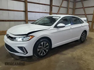 2025 Volkswagen Jetta S with VIN 3VW5X7BU1SM013833, listed as a Copart auction lot 65438155 with 18,603 mi miles and Non repairable. Bid and sale history available at DreamBid. Image 1.