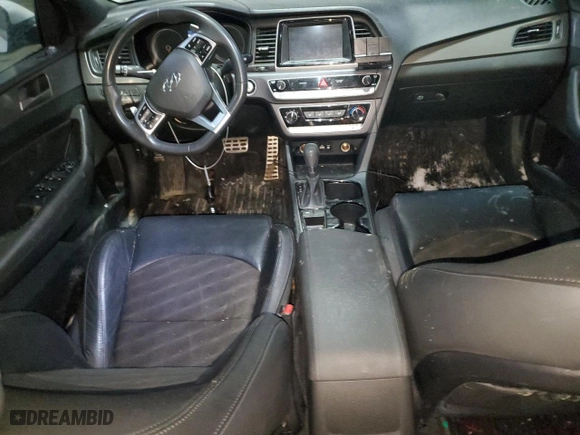 2019 Hyundai Sonata Sport with VIN 5NPE34AF6KH794225, listed as a Copart auction lot 46587045 with 100,155 mi miles and Non Repairable. Bid and sale history available at carsss.com. Image 8.