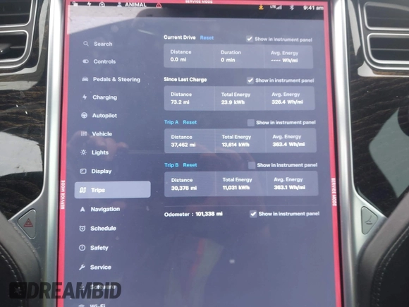 2016 Tesla Model S 90D с VIN 5YJSA1E25GF159226, выставлен на аукционе IAAI как лот 42351745 с пробегом 101 338 миль миль и . История ставок и продаж доступна на DreamBid. Изображение 7.