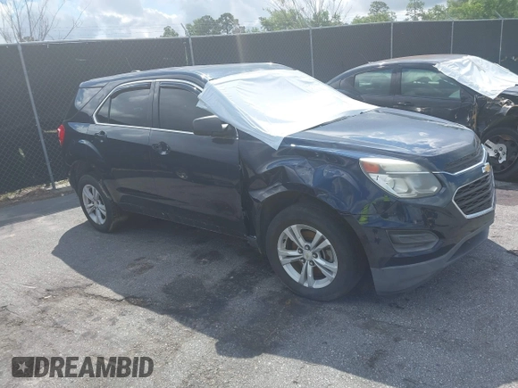 2017 Chevrolet Equinox LS with VIN 2GNALBEK4H1502891, listed as a IAAI auction lot 41694831 with 122,188 mi miles and . Bid and sale history available at DreamBid. Image 1.