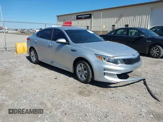 2016 Kia Optima LX with VIN 5XXGT4L35GG088975, listed as a IAAI auction lot 41765100 with 136,490 mi miles and . Bid and sale history available at DreamBid. Image 1.