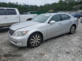 2007 Lexus LS 460 with VIN JTHBL46F175014438, listed as a Copart auction lot 62513655 with 128,213 mi miles and Salvage title. Bid and sale history available at DreamBid. Image 1.