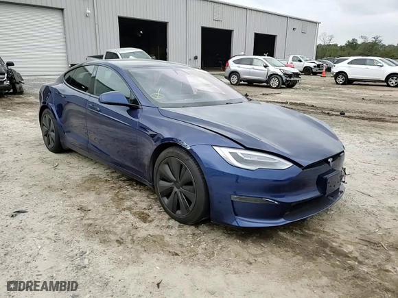 2021 Tesla Model S Plaid with VIN 5YJSA1E67MF439244, listed as a Copart auction lot 38926824 with 0 mi miles and Salvage Title. Bid and sale history available at carsss.com. Image 10.