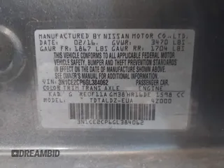 2016 Nissan Note SR with VIN 3N1CE2CP6GL384062, listed as a IAAI auction lot 42515596 with 80,667 mi miles and . Bid and sale history available at DreamBid. Image 9.