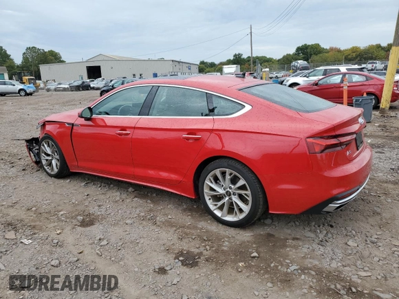 2022 Audi A5 Sportback Premium with VIN WAUABCF51NA011980, listed as a Copart auction lot 71982364 with 8,077 mi miles and Salvage Title. Bid and sale history available at carsss.com. Image 2.
