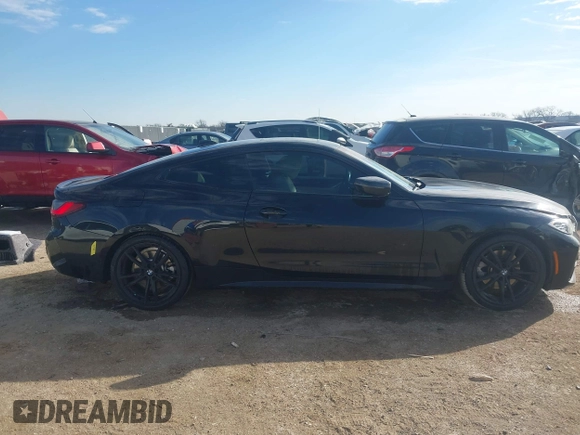 2022 BMW 4 Series 430i with VIN WBA53AP09NCJ24098, listed as a IAAI auction lot 41395007 with 34,062 mi miles and . Bid and sale history available at carsss.com. Image 14.