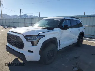 2024 Toyota Sequoia SR5 with VIN 7SVAAABA4RX024759, listed as a Copart auction lot 47140285 with 0 mi miles and Salvage Title. Bid and sale history available at carsss.com. Image 1.