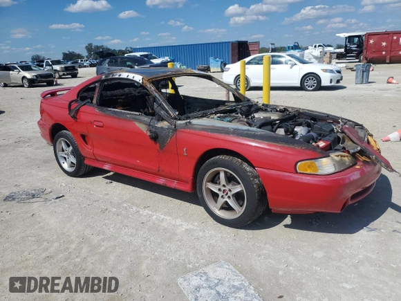 1997 Ford Mustang Cobra with VIN 1FALP47V8VF187337, listed as a Copart auction lot 46804405 with 0 mi miles and Non Repairable. Bid and sale history available at carsss.com. Image 4.