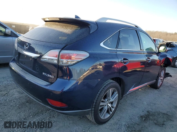 2015 Lexus RX 350 with VIN 2T2ZK1BA3FC190450, listed as a Copart auction lot 45851575 with 106,196 mi miles and Salvage Title. Bid and sale history available at DreamBid. Image 3.