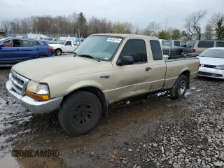 1999 Ford Ranger XL with VIN 1FTYR14V8XPB52646, listed as a Copart auction lot 48453215 with 343,534 mi miles and Salvage Title. Bid and sale history available at carsss.com. Image 1.