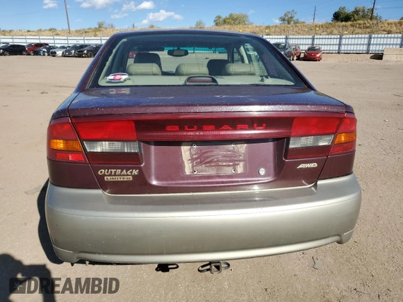 2001 Subaru Legacy Outback Limited with VIN 4S3BE686X17209647, listed as a Copart auction lot 78462664 with 204,238 mi miles and Clean title. Bid and sale history available at DreamBid. Image 6.