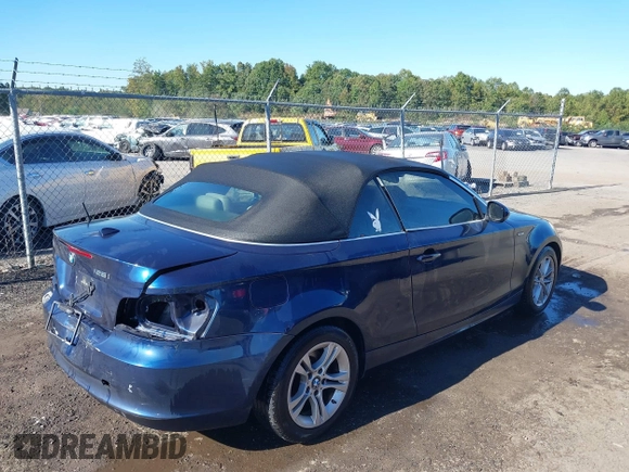 2010 BMW 1 Series 128i with VIN WBAUN1C59AVH81847, listed as a IAAI auction lot 40496951 with 148,463 mi miles and . Bid and sale history available at DreamBid. Image 4.