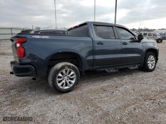 2021 Chevrolet Silverado 1500 Custom with VIN 1GCPYBEK2MZ212722, listed as a Copart auction lot 85321014 with 76,343 mi miles and Salvage Title. Bid and sale history available at carsss.com. Image 3.