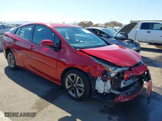 2019 Toyota Prius L Eco with VIN JTDKARFU1K3087249, listed as a IAAI auction lot 41583992 with 55,486 mi miles. Bid and sale history available at carsss.com. Image 6.