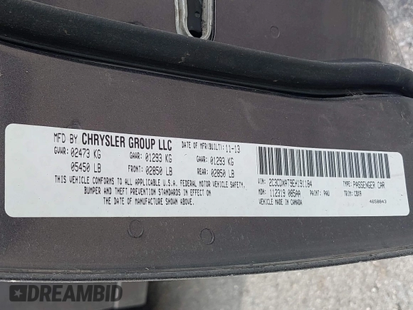 2014 Dodge Charger Police z VIN 2C3CDXAT9EH191184, wystawiony jako IAAI lot #42468882 z przebiegiem 202 790 mil mil oraz . Historia ofert i sprzedaży dostępna na DreamBid. Obrazek 9.