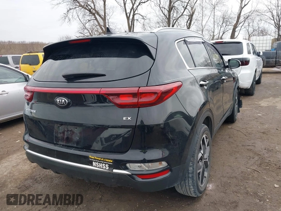 2021 Kia Sportage EX with VIN KNDPN3AC8M7912771, listed as a IAAI auction lot 41737909 with 31,614 mi miles and . Bid and sale history available at DreamBid. Image 4.