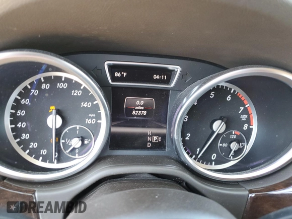 2013 Mercedes-Benz M 350 with VIN 4JGDA5HB6DA207263, listed as a Copart auction lot 62789685 with 82,378 mi miles and Salvage title. Bid and sale history available at DreamBid. Image 9.