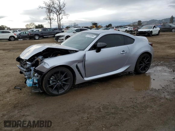 2023 Toyota GR86 Premium with VIN JF1ZNBF11P8757835, listed as a Copart auction lot 87493964 with 5,906 mi miles and Salvage Title. Bid and sale history available at carsss.com. Image 1.