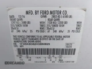 2017 Ford Explorer XLT with VIN 1FM5K8D82HGB60829, listed as a IAAI auction lot 42404369 with 73,258 mi miles and . Bid and sale history available at DreamBid. Image 9.