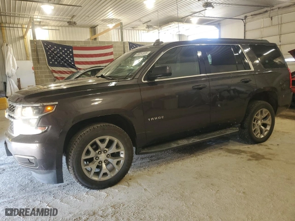 2018 Chevrolet Tahoe LS with VIN 1GNSKAKC0JR258071, listed as a Copart auction lot 49054535 with 136,406 mi miles and Salvage Title. Bid and sale history available at carsss.com. Image 1.