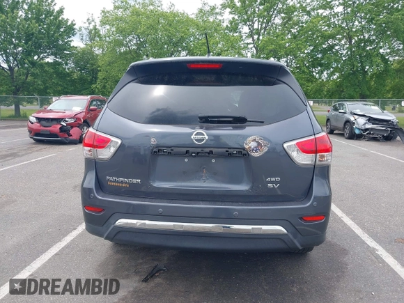 2014 Nissan Pathfinder S with VIN 5N1AR2MM6EC616953, listed as a IAAI auction lot 42352267 with 164,537 mi miles and . Bid and sale history available at DreamBid. Image 16.