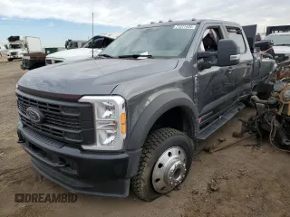2023 Ford Super Duty F-450 DRW XL with VIN 1FT8W4DT1PEC19219, listed as a Copart auction lot 71371434 with 91,722 mi miles and Salvage Title. Bid and sale history available at carsss.com. Image 1.