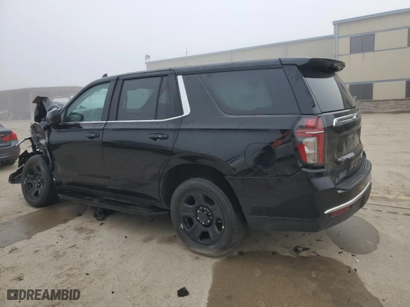 2023 Chevrolet Tahoe Commercial with VIN 1GNSCLED1PR490748, listed as a Copart auction lot 85217394 with 0 mi miles and Salvage Title. Bid and sale history available at carsss.com. Image 2.
