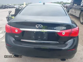2015 Infiniti Q50 Premium with VIN JN1BV7AR6FM420057, listed as a IAAI auction lot 42045172 with 119,443 mi miles. Bid and sale history available at carsss.com. Image 15.