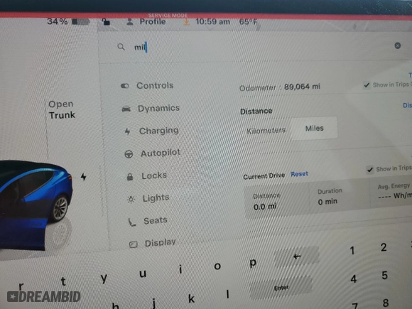 2022 Tesla Model 3 with VIN 5YJ3E1EA0NF286463, listed as a Copart auction lot 52370315 with 89,064 mi miles and Clean Title. Bid and sale history available at carsss.com. Image 9.