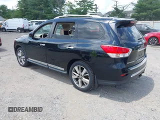 2014 Nissan Pathfinder Platinum with VIN 5N1AR2MM3EC700227, listed as a IAAI auction lot 42711575 with 146,327 mi miles and . Bid and sale history available at DreamBid. Image 3.