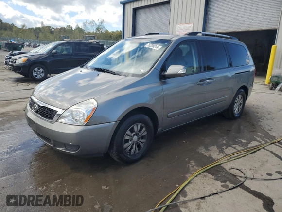 2012 Kia Sedona LX with VIN KNDMG4C7XC6429290, listed as a Copart auction lot 75205014 with 131,359 mi miles and Salvage Title. Bid and sale history available at carsss.com. Image 1.