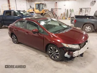 2014 Honda Civic Sedan EX with VIN 19XFB2F8XEE084520, listed as a IAAI auction lot 41851146 with 86,607 mi miles. Bid and sale history available at carsss.com. Image 1.