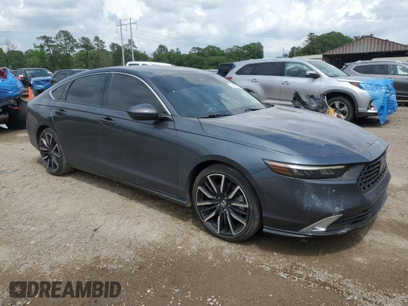2023 Honda Accord Touring with VIN 1HGCY2F84PA028341, listed as a Copart auction lot 54060315 with 55,296 mi miles and Salvage title. Bid and sale history available at DreamBid. Image 4.