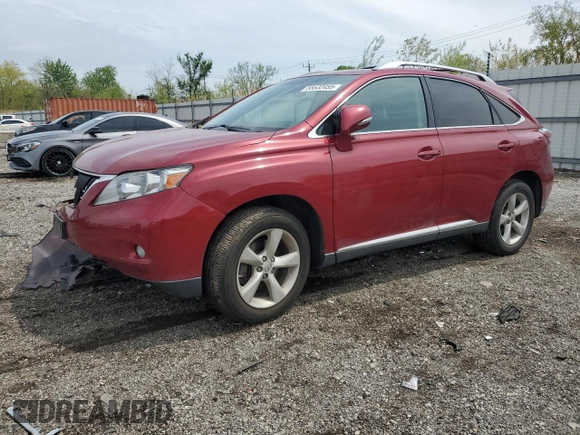 2011 Lexus RX 350 with VIN 2T2BK1BA3BC096841, listed as a Copart auction lot 55532455 with 77,644 mi miles and Salvage title. Bid and sale history available at DreamBid. Image 1.