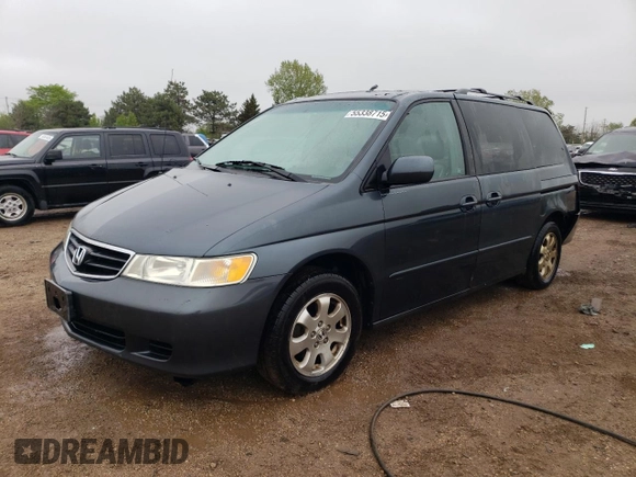 2004 Honda Odyssey EX-L z VIN 5FNRL18924B040028, wystawiony jako Copart lot #55338715 z przebiegiem 242 055 mil mil oraz Szkoda całkowita • Salvage title. Historia ofert i sprzedaży dostępna na DreamBid. Obrazek 1.