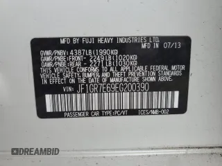 2014 Subaru WRX WRX with VIN JF1GR7E69EG200390, listed as a Copart auction lot 57545045 with 116,865 mi miles and Salvage title. Bid and sale history available at DreamBid. Image 12.