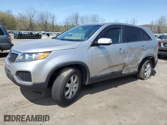 2013 Kia Sorento LX with VIN 5XYKTDA64DG350077, listed as a Copart auction lot 54119105 with 120,349 mi miles and Salvage Title. Bid and sale history available at carsss.com. Image 1.