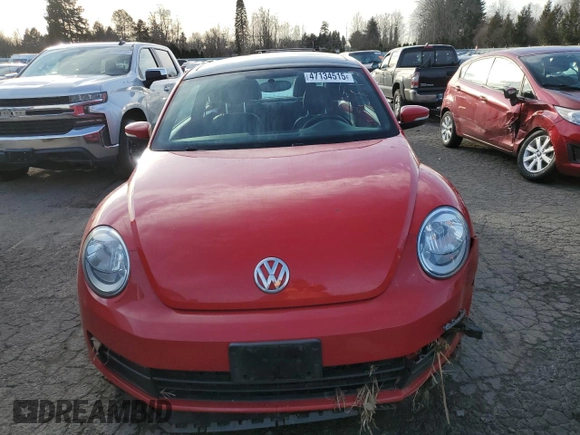 2013 Volkswagen Beetle 2.5L with VIN 3VWJP7AT8DM676584, listed as a Copart auction lot 47134515 with 96,072 mi miles and Salvage Title. Bid and sale history available at DreamBid. Image 5.