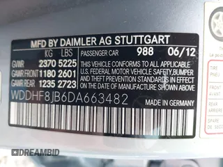2013 Mercedes-Benz E 350 Luxury with VIN WDDHF8JB6DA663482, listed as a IAAI auction lot 42206803 with 205,236 mi miles and . Bid and sale history available at DreamBid. Image 9.